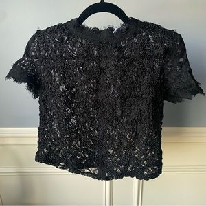 ZARA Black Lace Top Size S